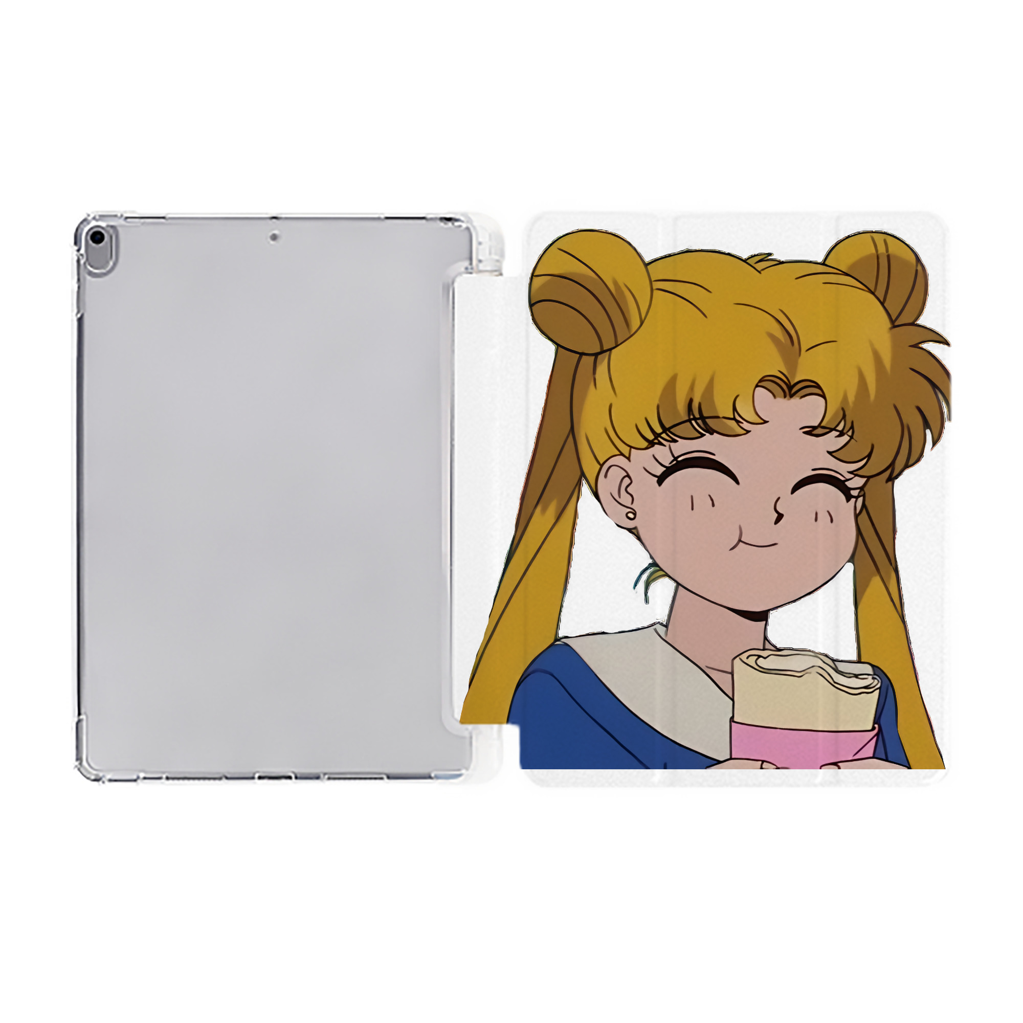 （画像用） 美少女戦士セーラームーン 愛野 美奈子 あいの みなこ Sailor Moon Aino Minako IPad ケース ペン収納付き 三つ折りスタンド PUレザー×シリコン 対応機種9.5/10.5/10.9インチ